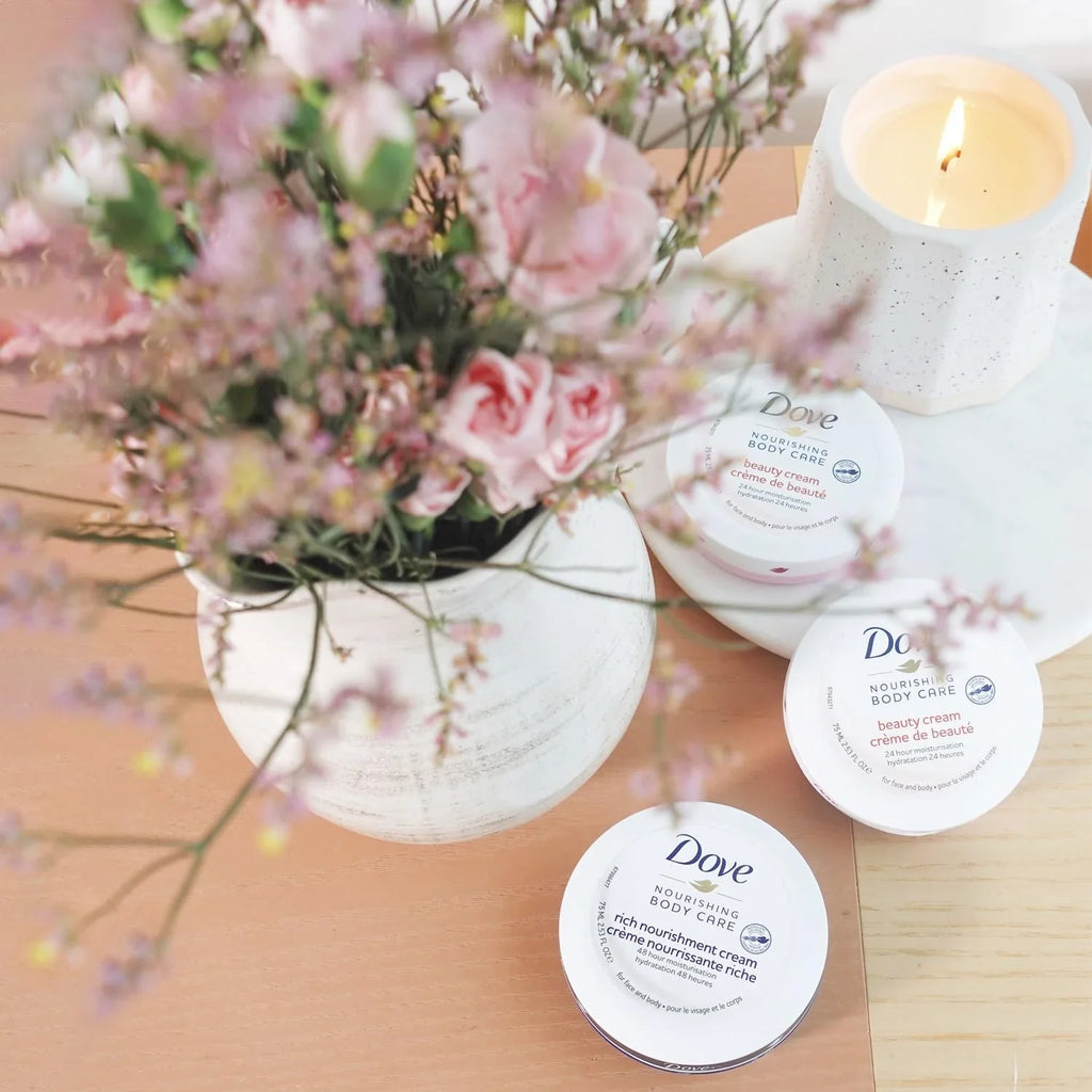 Fast-Absorbing Extremely Dove Lotion For (Pack Oz Ceramide Body 2.53 Hand Dry Cream, Serum, Of Face, & With Moisturizing 72-Hour Travel Skin, Cream Love Nourishment Body 12) Rich Size,