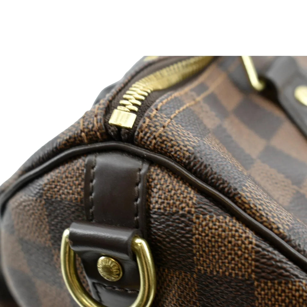 LOUIS VUITTON Damier Pre-owned Brown Ebene Shoulder 30 Speedy Bag Bandouliere