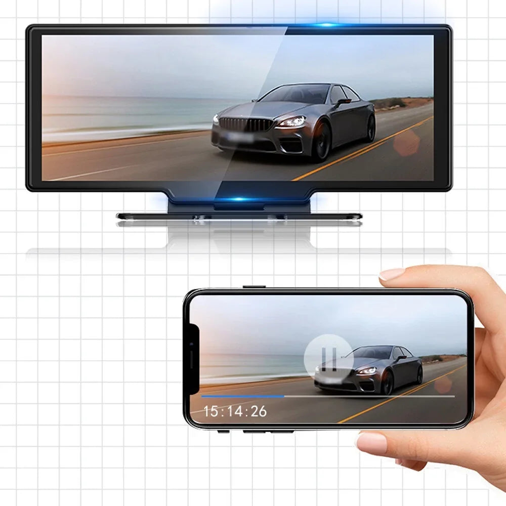 Hands-free Auto 10.26Wifi Dash InchAndroid Moweo Loop 10.26 Dvr Irfora Camera CameraAndroid With With Support 4k Rear Dash Inch SupportLoop Dvr Dash Rear Camera,