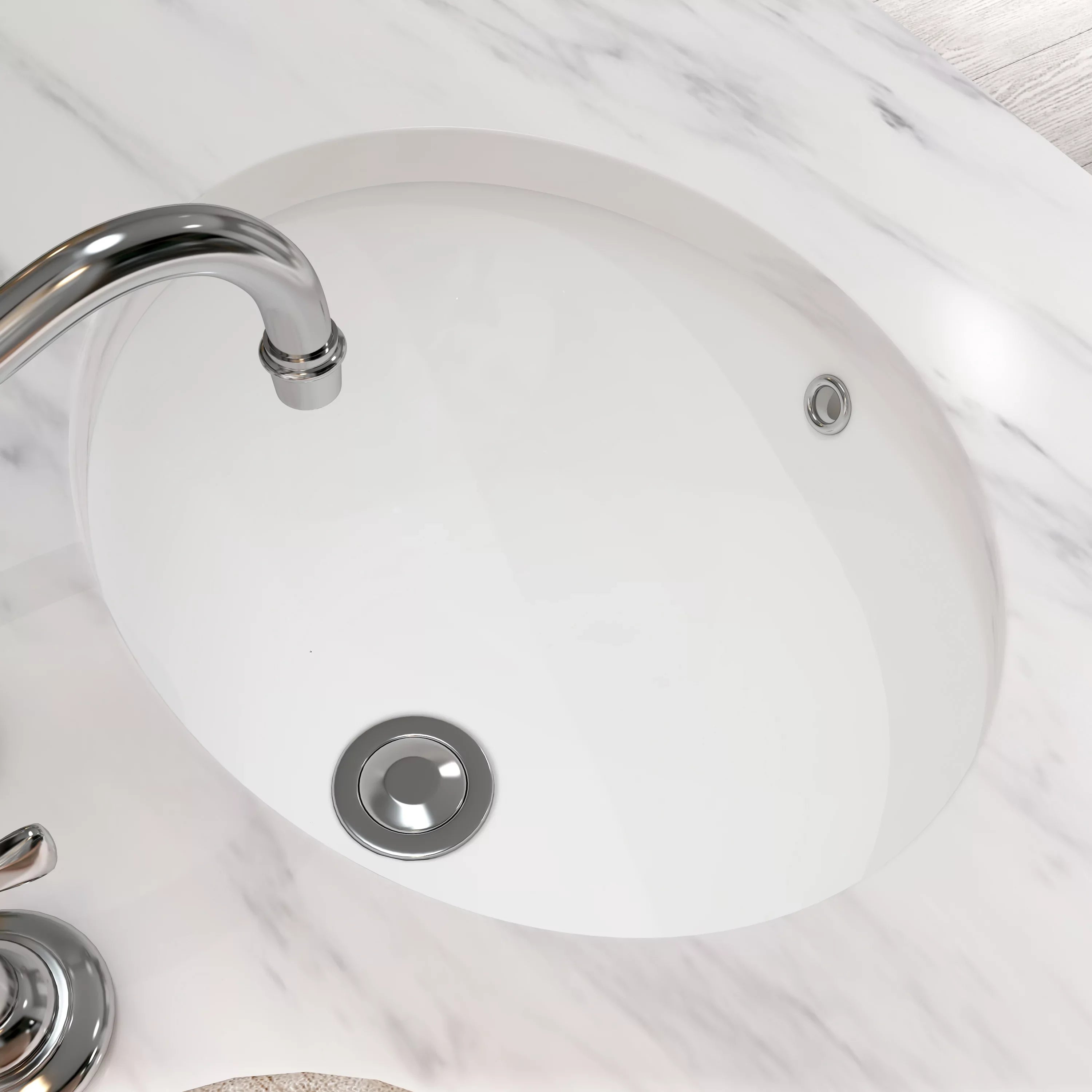 Sink Sink Finished White Glossy Oval Bathroom Vessel Ceramic 17"x14" Undermount Shape MEJE ,