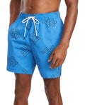 Blue Hilfiger Mens Trunks Allover Monogram 2XL Swim Print Tommy