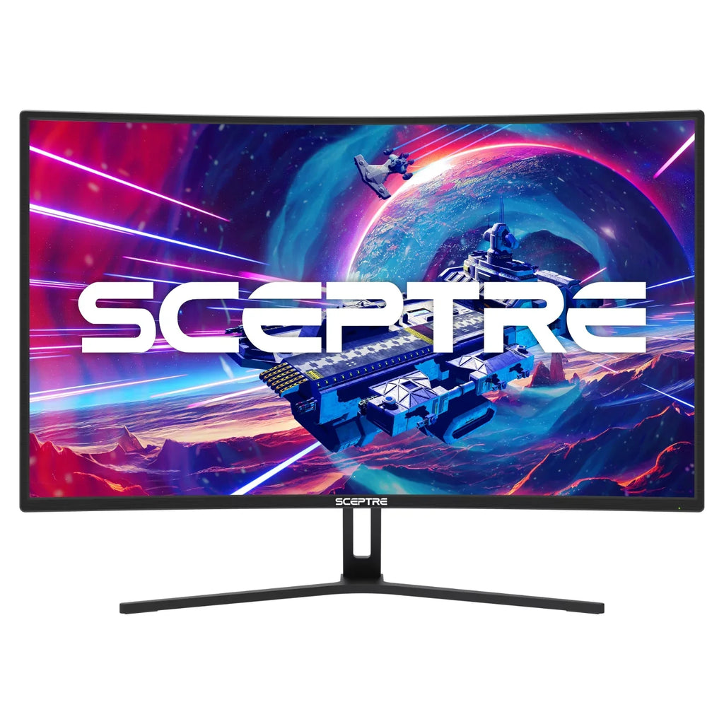Monitor (C325B-185RD) Sceptre to Speakers, Build-in DisplayPort FreeSync DisplayPort sRGB AMD Black 99% Curved 144Hz HDMI Gaming 240Hz up 32-inch Machine 165Hz