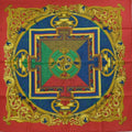 Red/Multicolor ANIMAUX Silk Pre-Owned Women's Carre 90 Hermes (Good) Scarf SOLAIRES HERMES