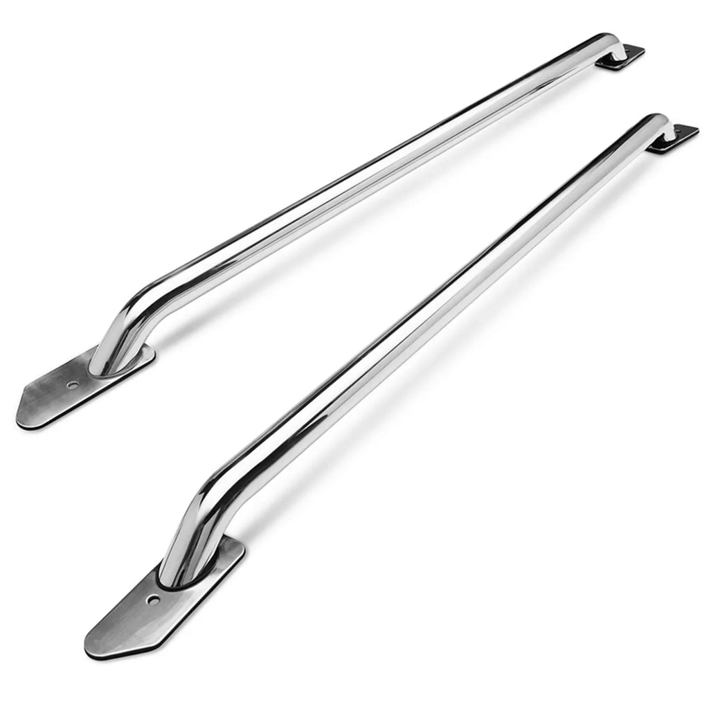 Rails Bed 304 2014-2024 Sierra Stainless Truck TAC 2pcs Standard CarbonPro Chevy Steel Rails Accessories Fit Bed(Excl. 1500 Denali Side Silverado/GMC Editions) 6.5ft