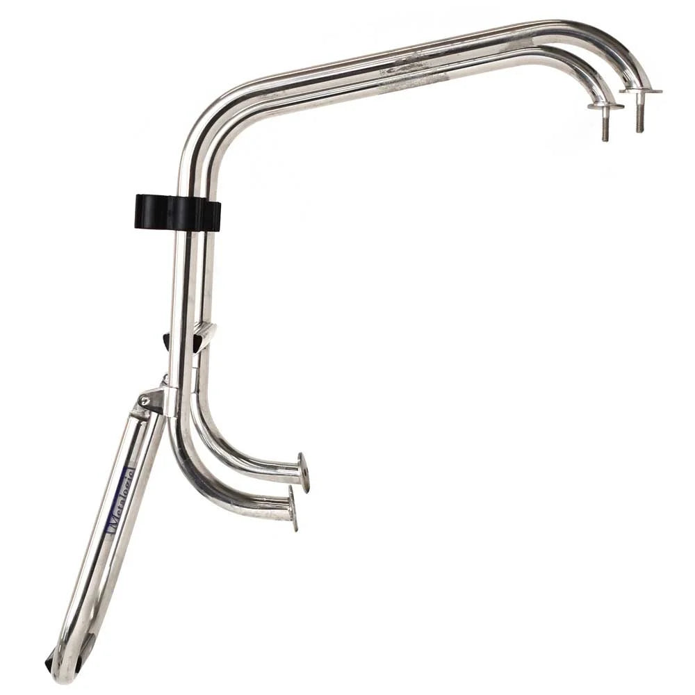 Boarding Folding 49503 Ladder Basscat Steel Boat | Polished Stainless 2-Step
