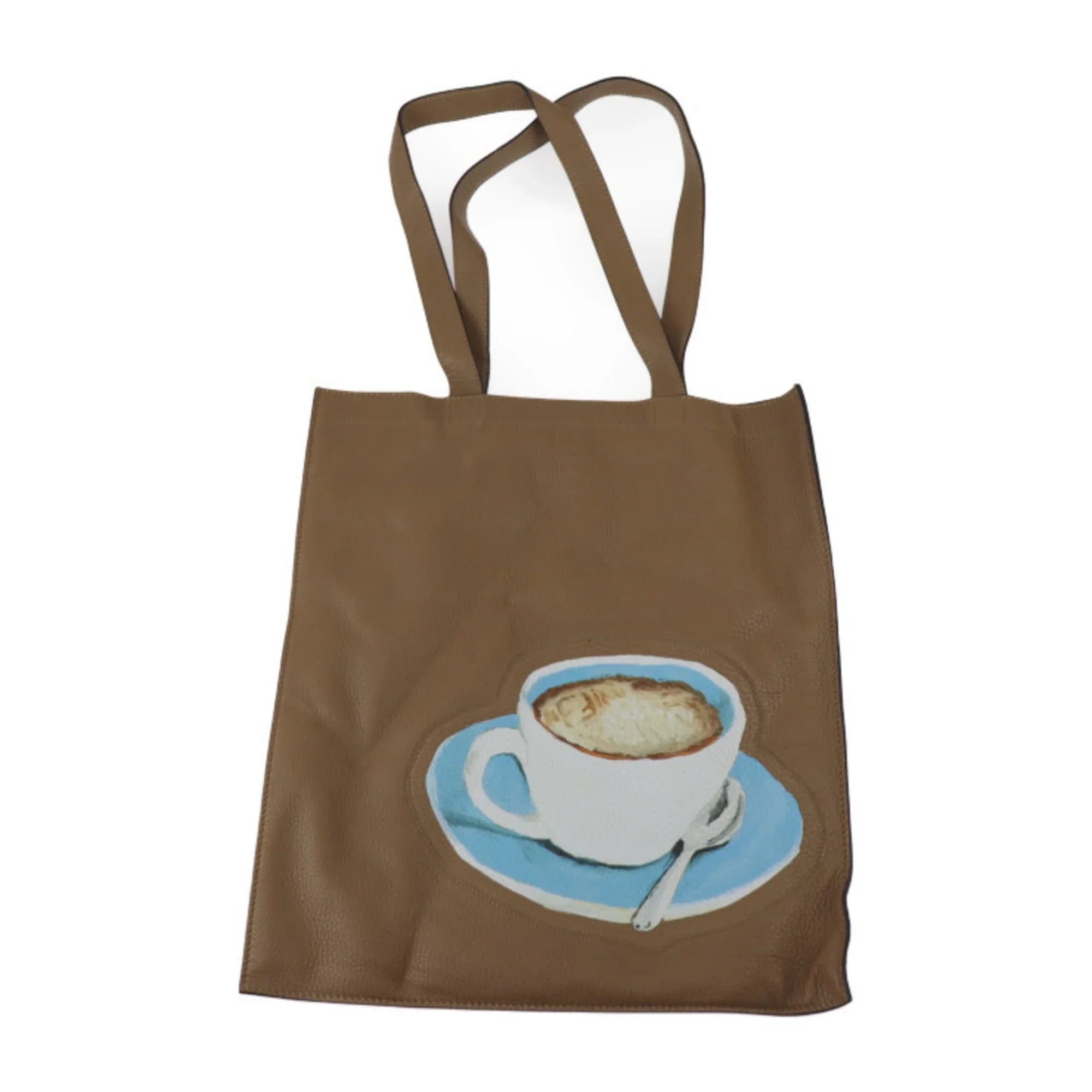 7VA426 Coffee Series Bag Pattern Leather (Like FENDI New) Pre-Owned Brown Tote Cup Fendi Shoulder