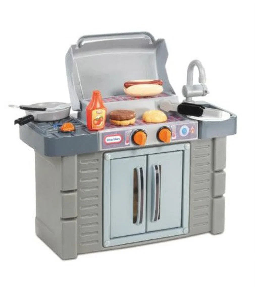 Cook Play Pretend For Toddlers Toys Grow BBQ Grill Little Tikes Boys Kids Playset, 4+ 2 8-Piece Girls 3 Ages Kitchen Gray, 'n