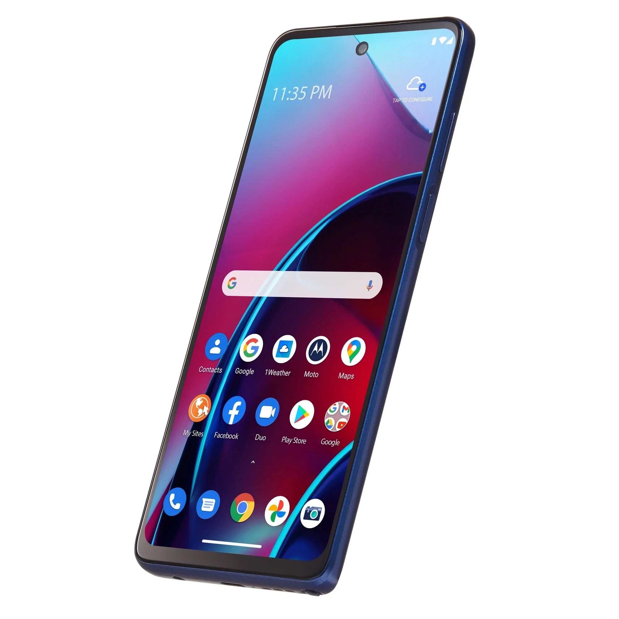 by Prepaid Stylus 128GB, G 4G to by Moto (2022), Total Motorola Verizon] Smartphone Verizon Blue- Total [Locked