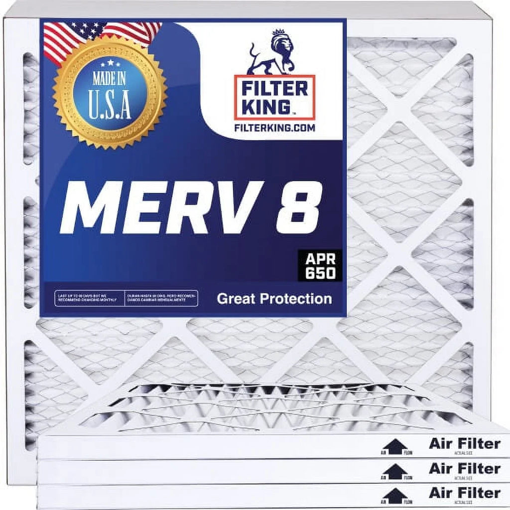 A/C Filter Furnace | | 4-PACK 33x64x1 Actual Air HVAC Size: Filter MERV MADE 33 Pleated x 64 x King | 8 USA | .75" IN Filters