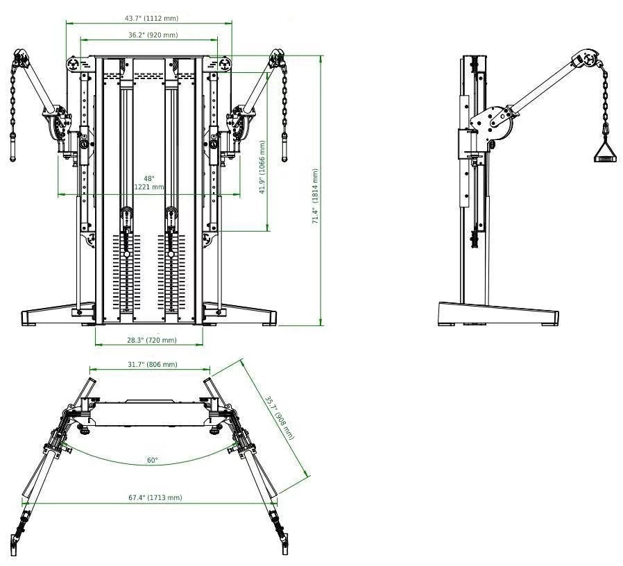 (New) Cable Dual Fitness Newport French Cross