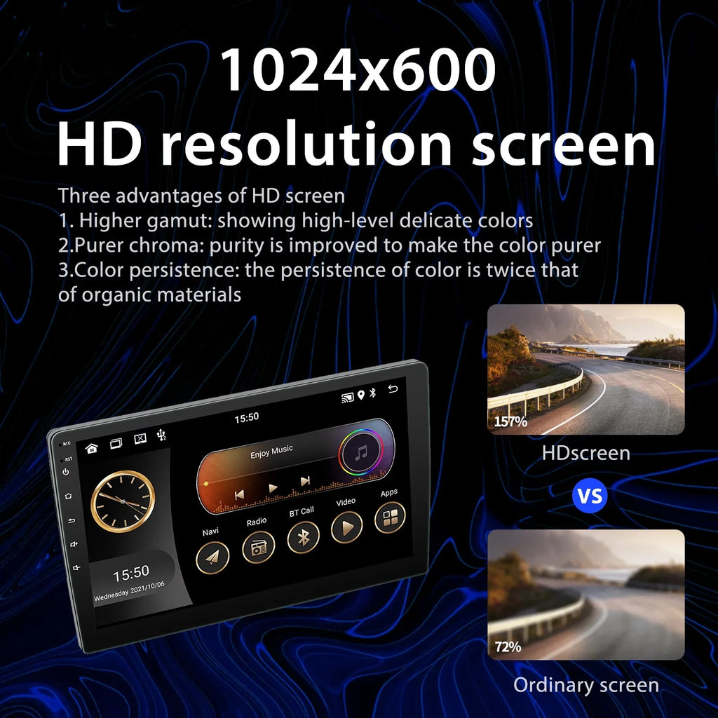 Camera(2+16GB) 10.1 Backup Mirror Link, Din 2022 Android GPS FM, Bluetooth Car Double With Inch Touch Screen Radio Navigate Stereo
