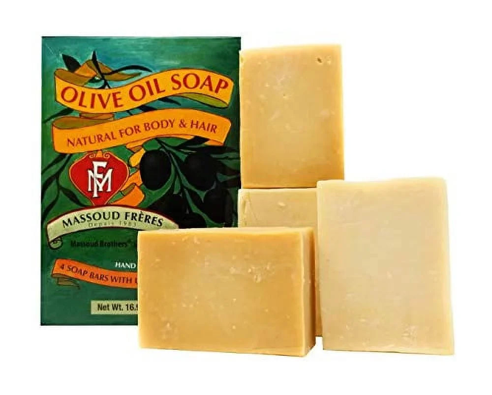 Vegan by Oil 16.93 Per Scented Hand Hair, Feres, Massoud Amber 2 Imported Lebanon, soap for Pack, Olive Ounce from Four Body Box, Made and Bars