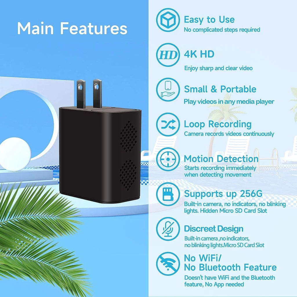 Detection,Nanny Cam Camera Vision with Motion Portable and 64GB 1080P Camera Home Night