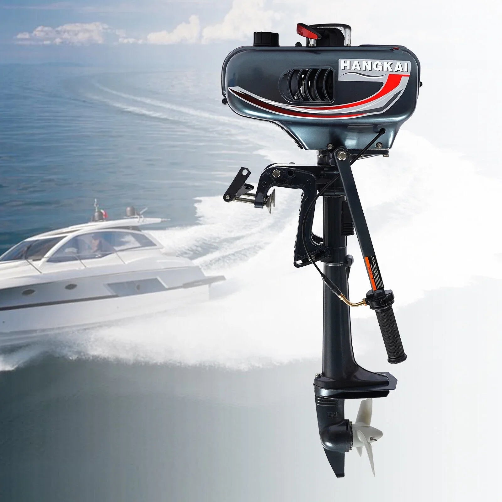 H Outboard 3.5HP / 2-Stroke System 10 Fishing Km Petrol Boat Motor CDI Engine