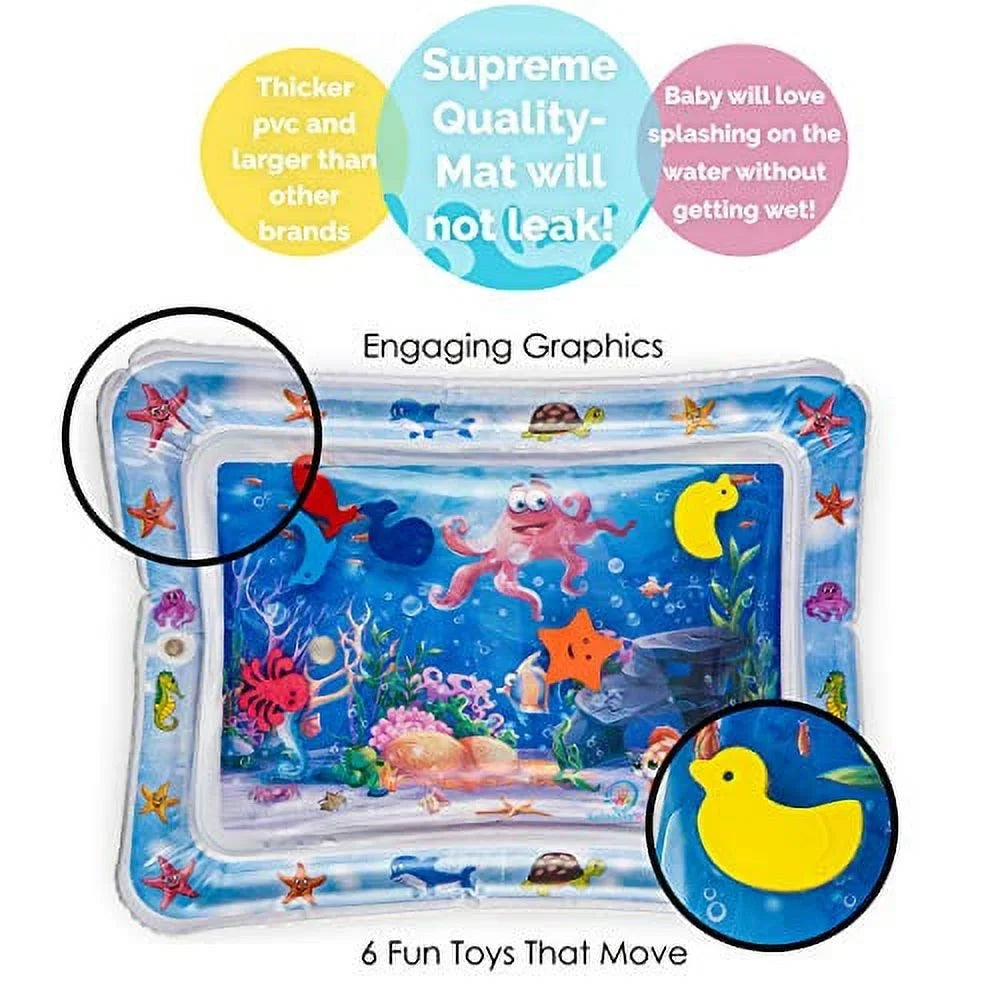 Inflatable Stimulation time mat The Play time Your is Center Activity Toddlers Infants Fun Water and Splashin'kids Premium Perfect Tummy Baby's Growth