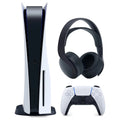 Pulse Playstation and Disc 5 Console Black Version Sony Bundle PS5 Headset 3D