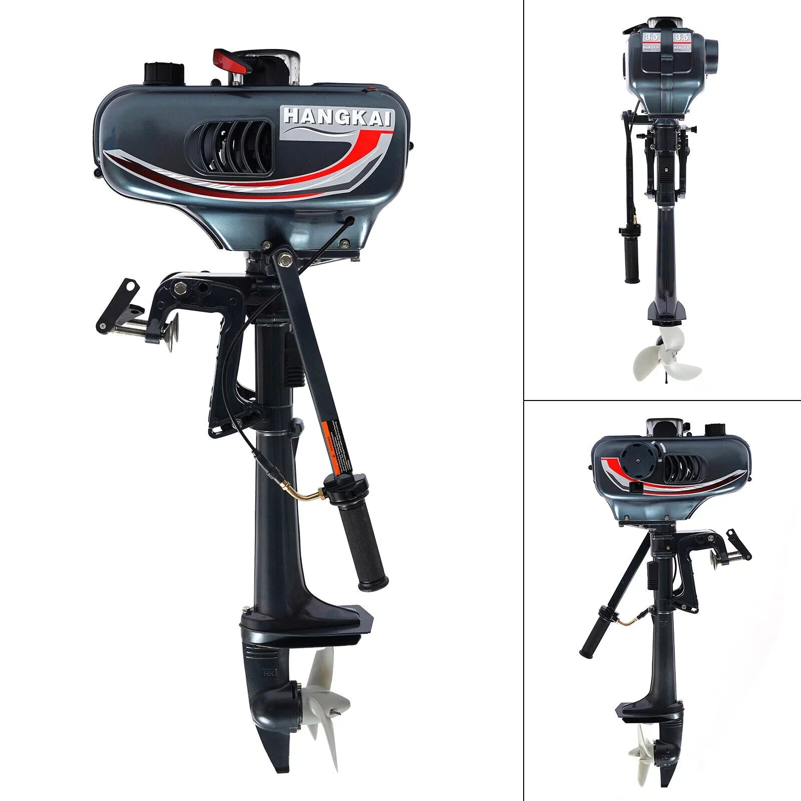H Outboard 3.5HP / 2-Stroke System 10 Fishing Km Petrol Boat Motor CDI Engine