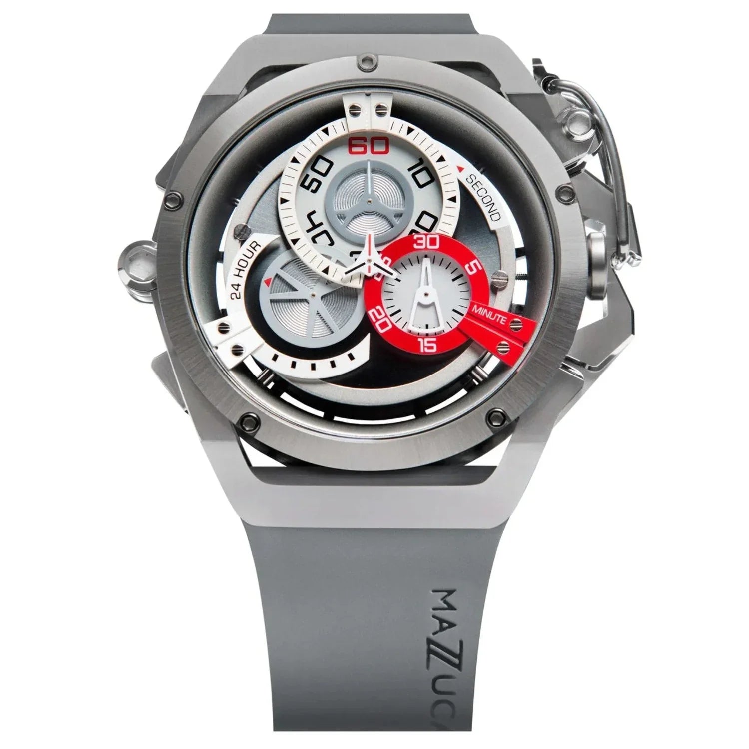 Automatic Watch Rim Men Sport Color - for Mazzucato Adult Chronograph Multi Dial Twin White Reversible