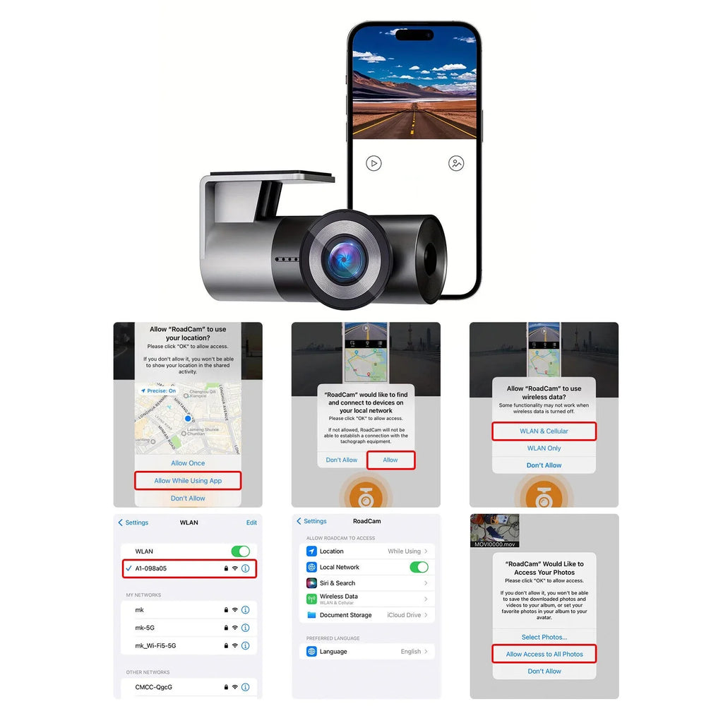 MAX Car Cam APP Camera G-Sensor Support Vision 128G VVCAR Smart Control Dash 2K A1-2K WiFi Built-in Loop Night 1440P Recording