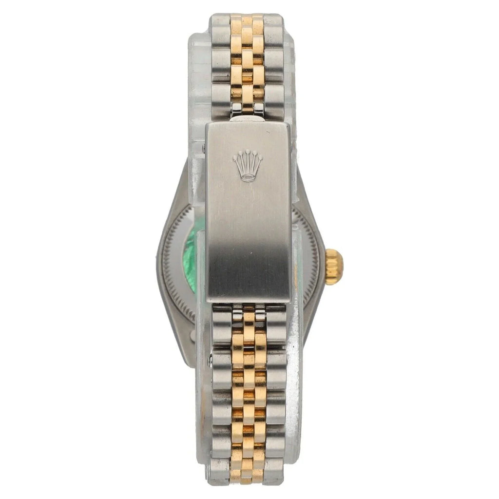 Yellow Rolex Perpetual Gold 76193 Ladies Dial 2005 Oyster Silver 18k Watch Steel