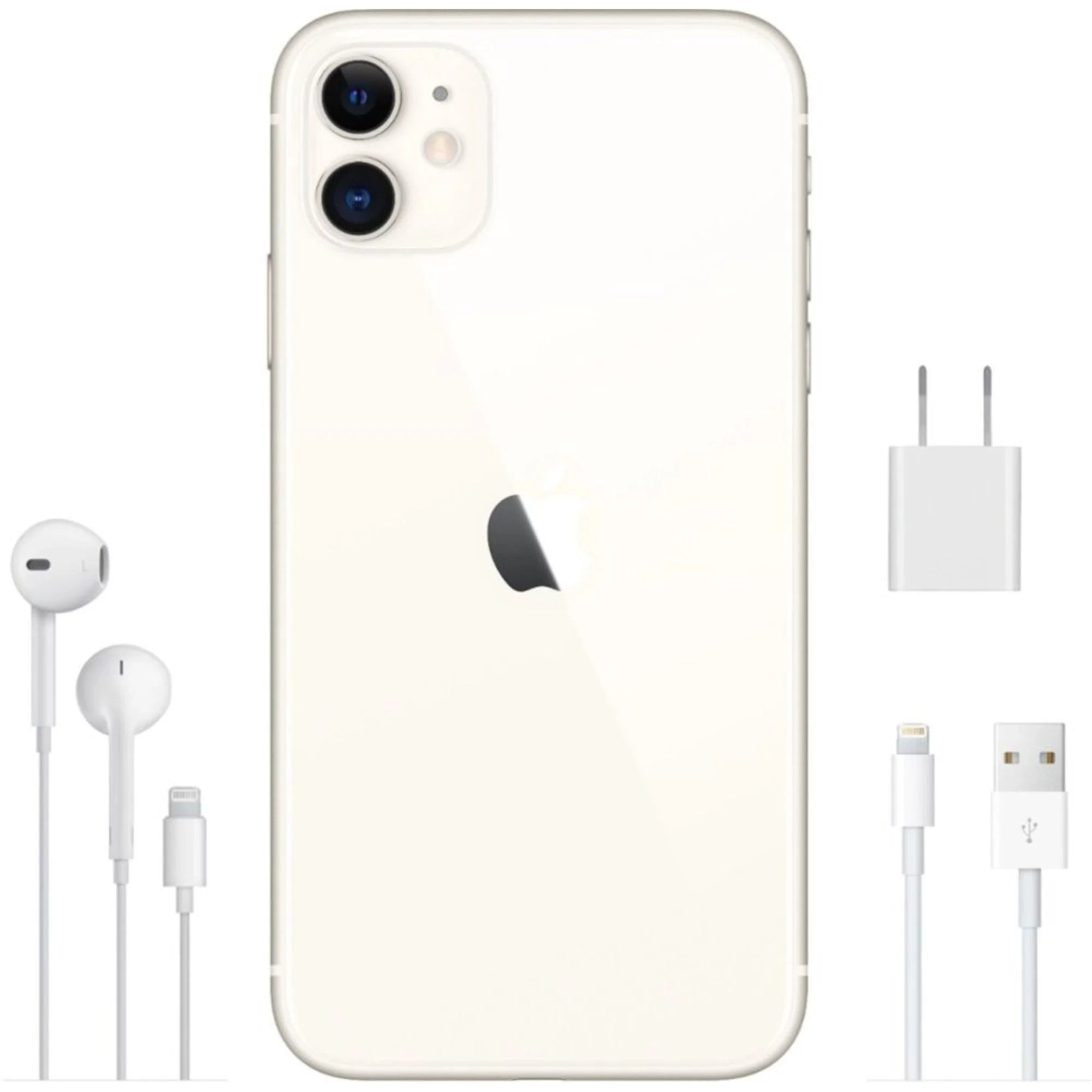 (Verizon 11 Fully Apple Unlocked Sprint Unlocked) iPhone White GSM 128GB Restored - (Refurbished) + +