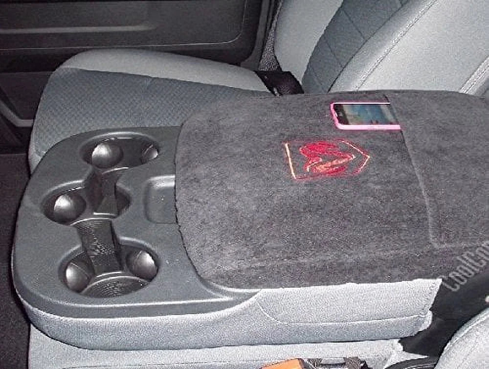 Ram Black with Ram Fit Officially Select Custom Armour for Logo Models Cover Licensed Embroidered Seat Console Center -