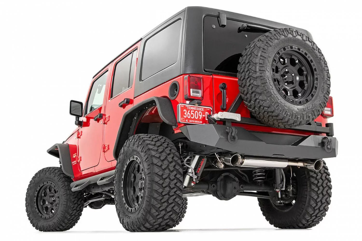 JK Rough 2007-2018 Bumper w/Tire Carrier Country Jeep Rear Wrangler - for 10594A