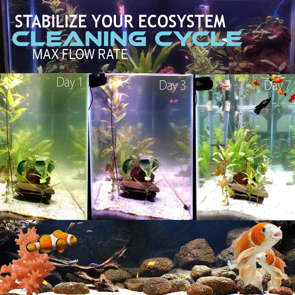 Sterilizer UV 14" Tank Lamp Light Pond Koi 18W Virus Aquarium Ultraviolet Filter Oxyful Clarifier Algae for Fish Bacteria