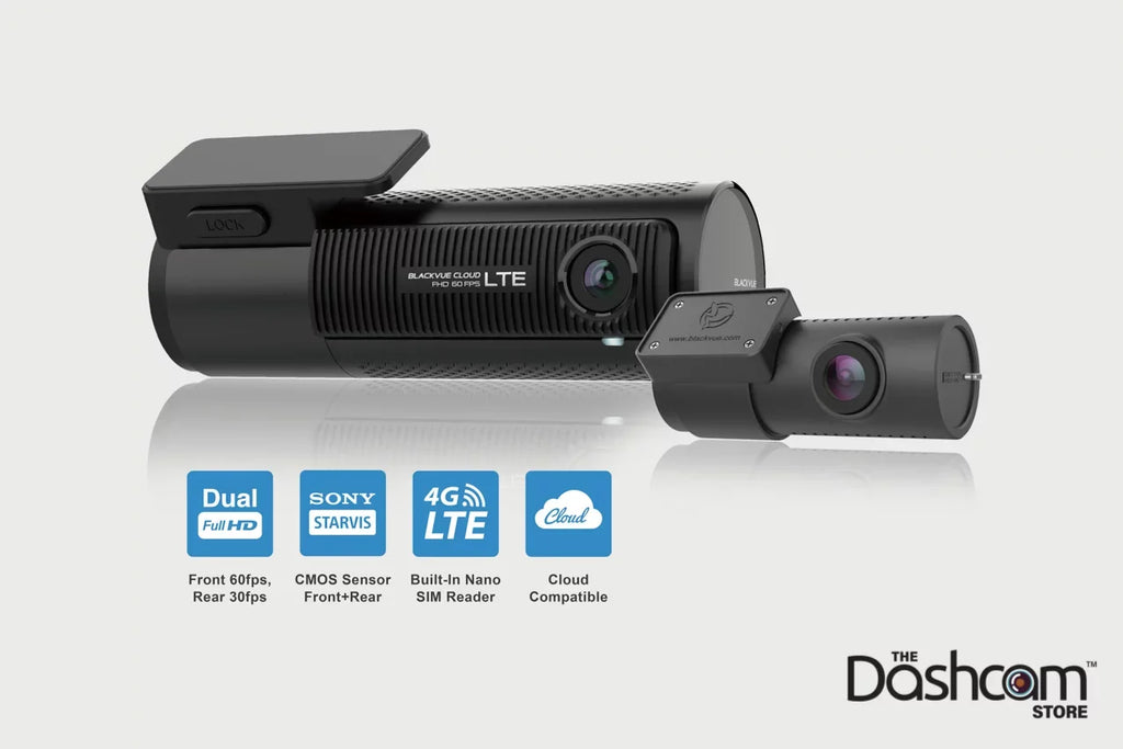& Dual BlackVue Rear Cam DR750-2CH-LTE Front 4G-LTE Dash Lens w/ BlackVue Memory + Card Built-In 256GB