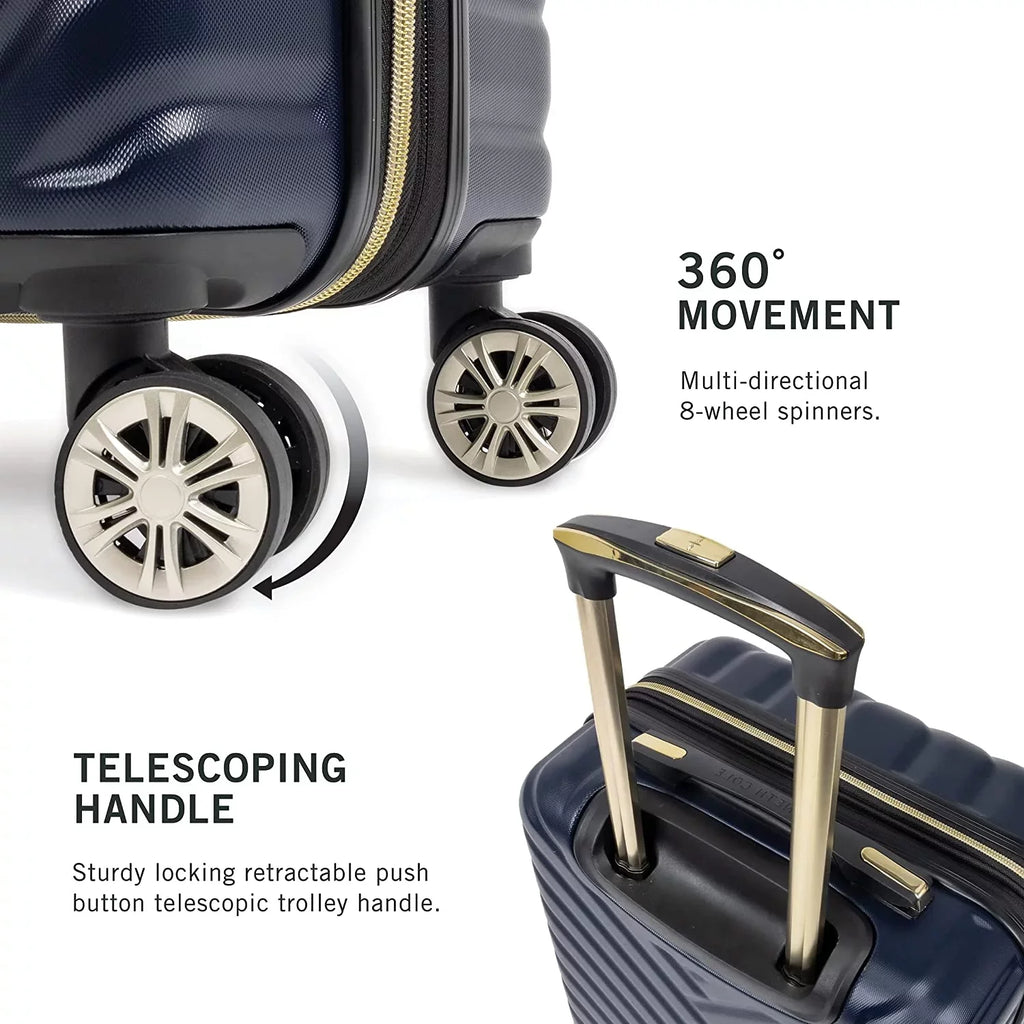 Lightweight Square Hardside Navy, Luggage, Expandable 28-Inch Checked Navy Spinner REACTION Madison Checked Cole Kenneth Chevron 28-Inch
