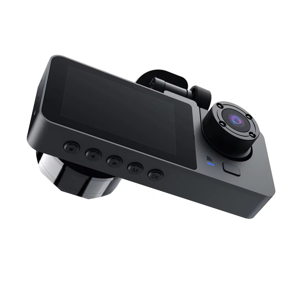 Rear One-Key Driving Shinysix Detection Inside Recorder 1080P Inch Loop & Camera 2 Dash Recording DVR Screen Lock Camera Front Motion & Support Night-Vision Dashcam