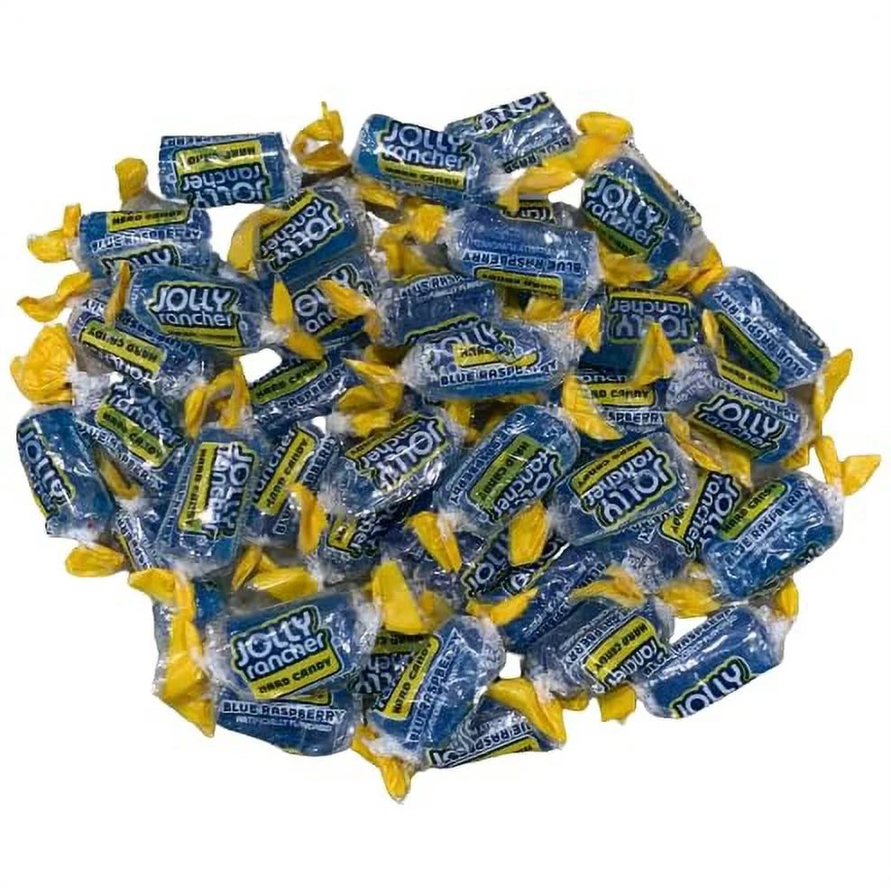 bag Resealable Long-Lasting Bulk Hard Wrapped - Premium pound Delight CandyKrave Bag - Flavor Raspberry - Fruit Flavored 3 - Blue Candy Individually Candy