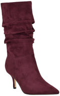 9, Calf Mycki Stiletto Boot 600 Heeled Mid Nine West Wine Women's