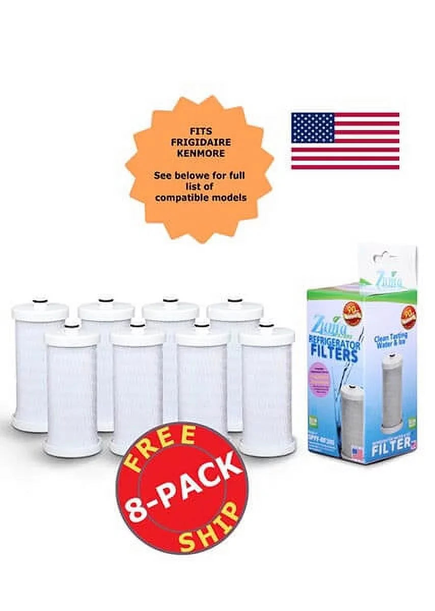 , Compatible , Model NGRG-100 Frigidaire® U.S.A. 8 Brand ZUMA in - Pack Water # Made OPFF-RF300 with Ice and , Filter -