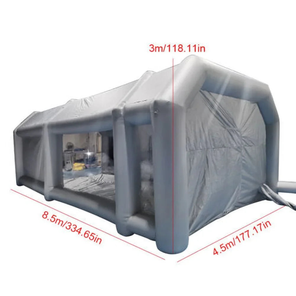 Paint 28x15x10FT Tent Portable Cabin Filter Booth Car Air Inflatable Spray
