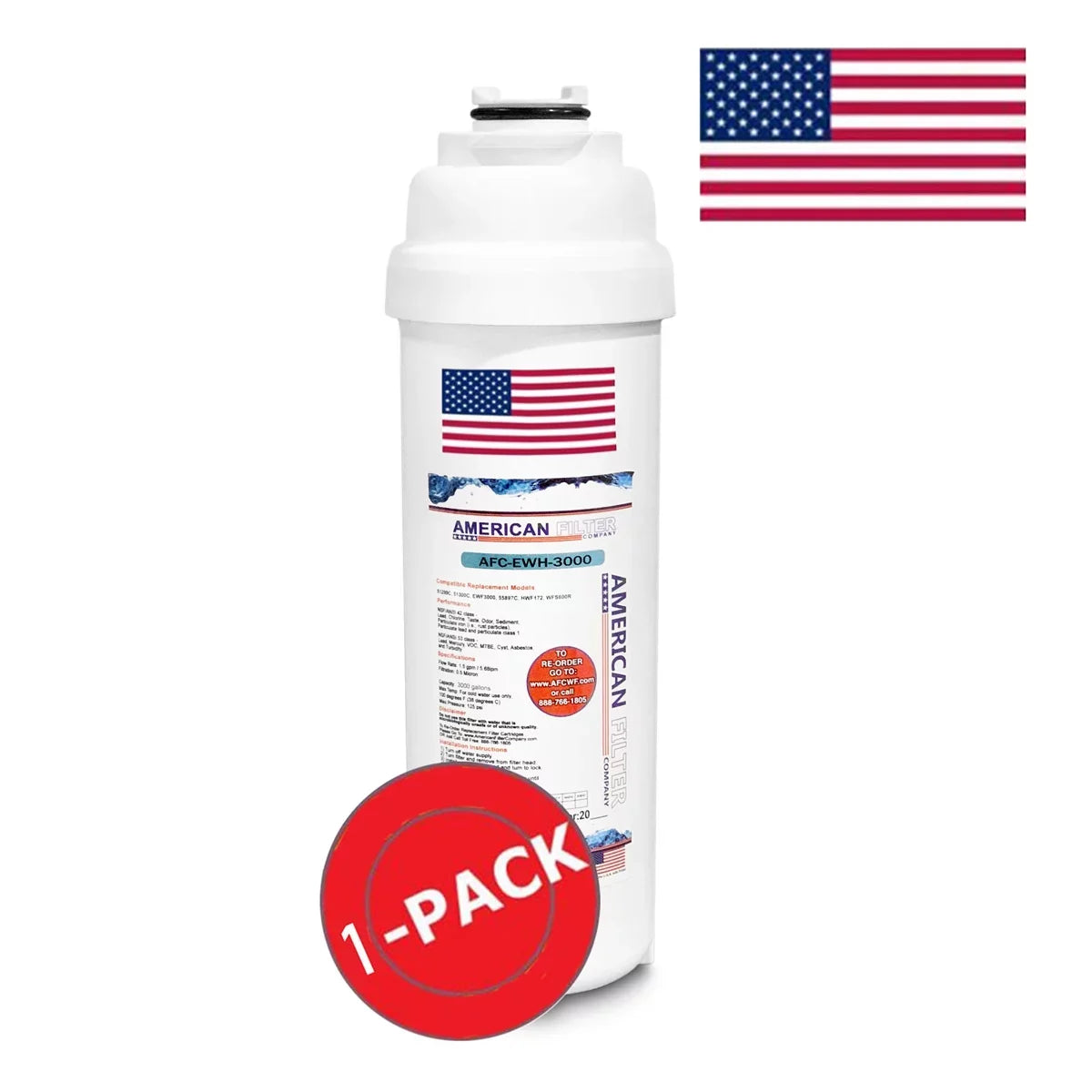 Compatible LZSTL8WSVRSK with 1 Made Filters Model in WaterSentry® Brand , - - , U.S.A. AFC # AFC-EWH-3000 , Water Pack