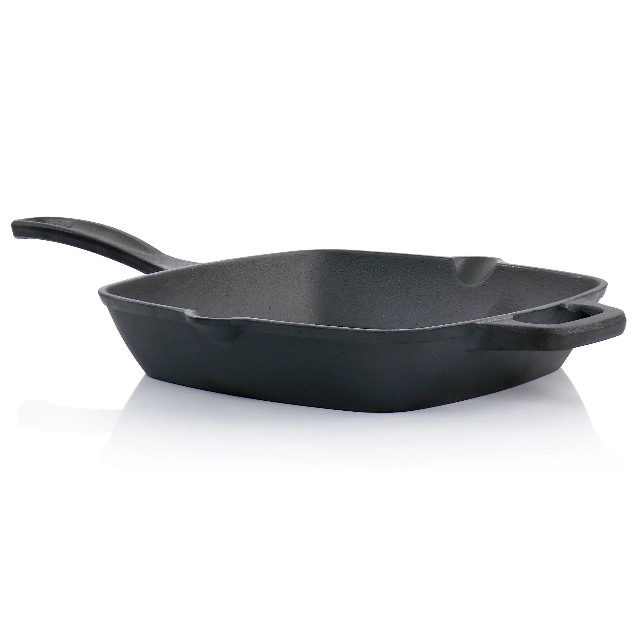 Grill Oster Spouts Inch Pouring with Iron Cast Castaway 10 Square Pan