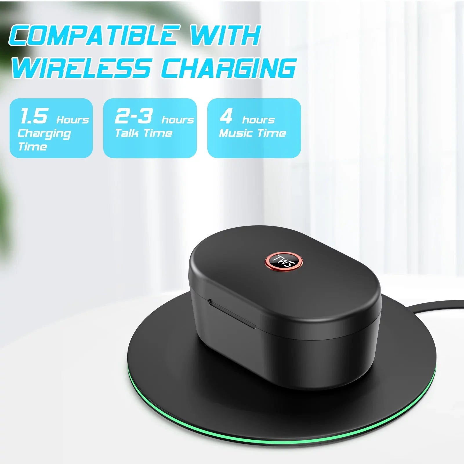 Earphones 6 LED Charging Wireless Case UX923 Quality Display Mic Sport Headset Built-in Headphones Sound nova 5.0 Bluetooth Premium for 5G Earbuds Digital