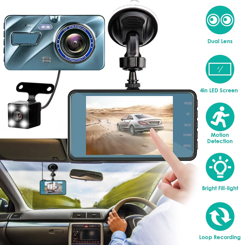 Parking Cam iMounTEK Dash Rear Angle,G-Sensor, and Car Monitor&G-Sensor, Dash 4.5" Camera with 70° Front Super Dual Wide