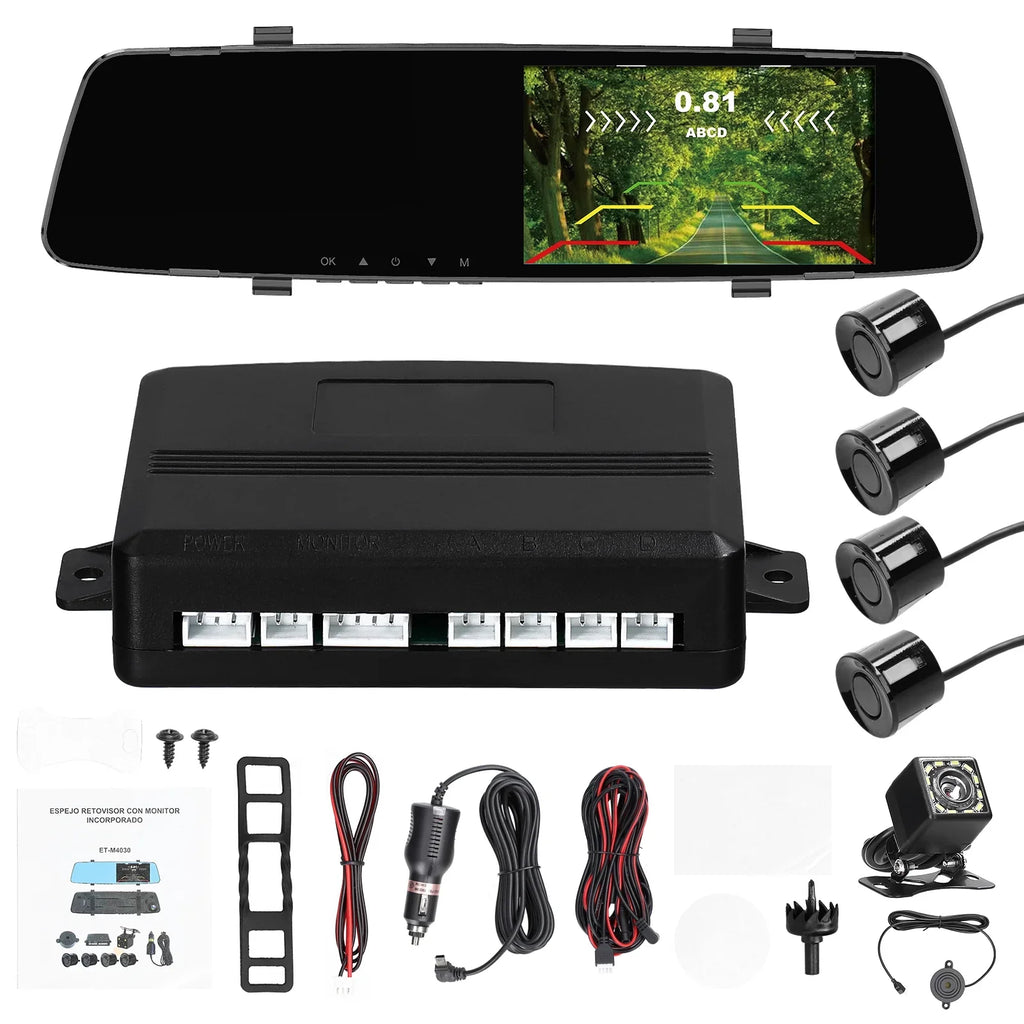 Camera Dash Dash Rear Camera,Reco Dual Nebublu Dash Radars 4.3 Camera Reverse Apexeon Support DVR 1080P Screen Inch Rear Cam