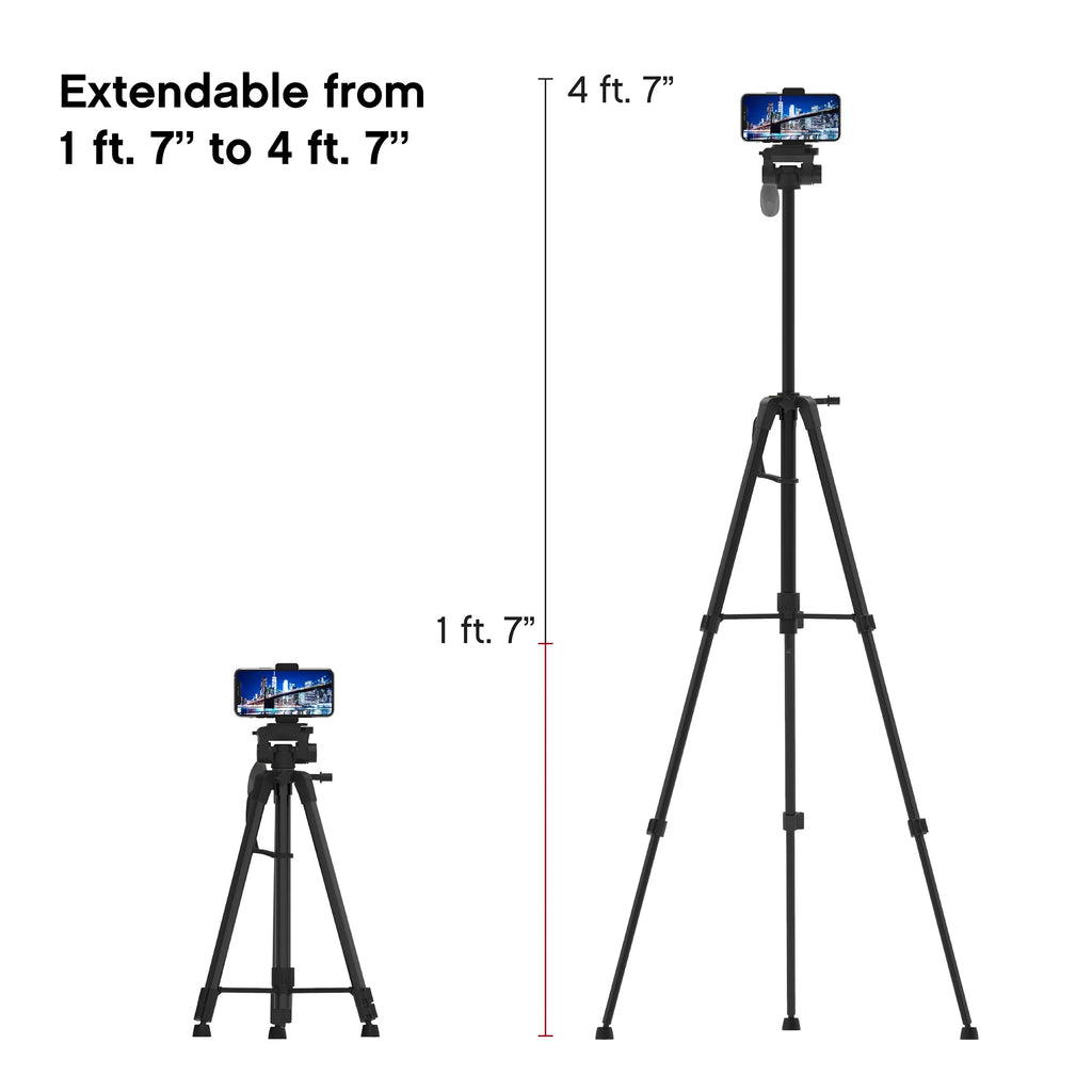 '- Aluminum Carry 57” On Mounting & Bag Tripod Screws Lightweight Pro Phone/Camera Stand W/ Air for