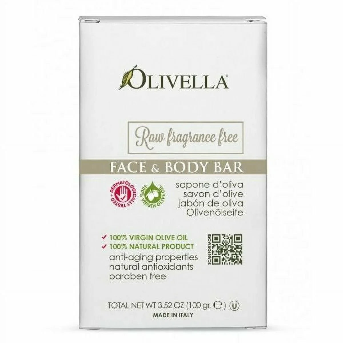 Free 12-Pack Body 3.52oz, Face Olivella & Bar Hypoallergenic Fragrance Soap