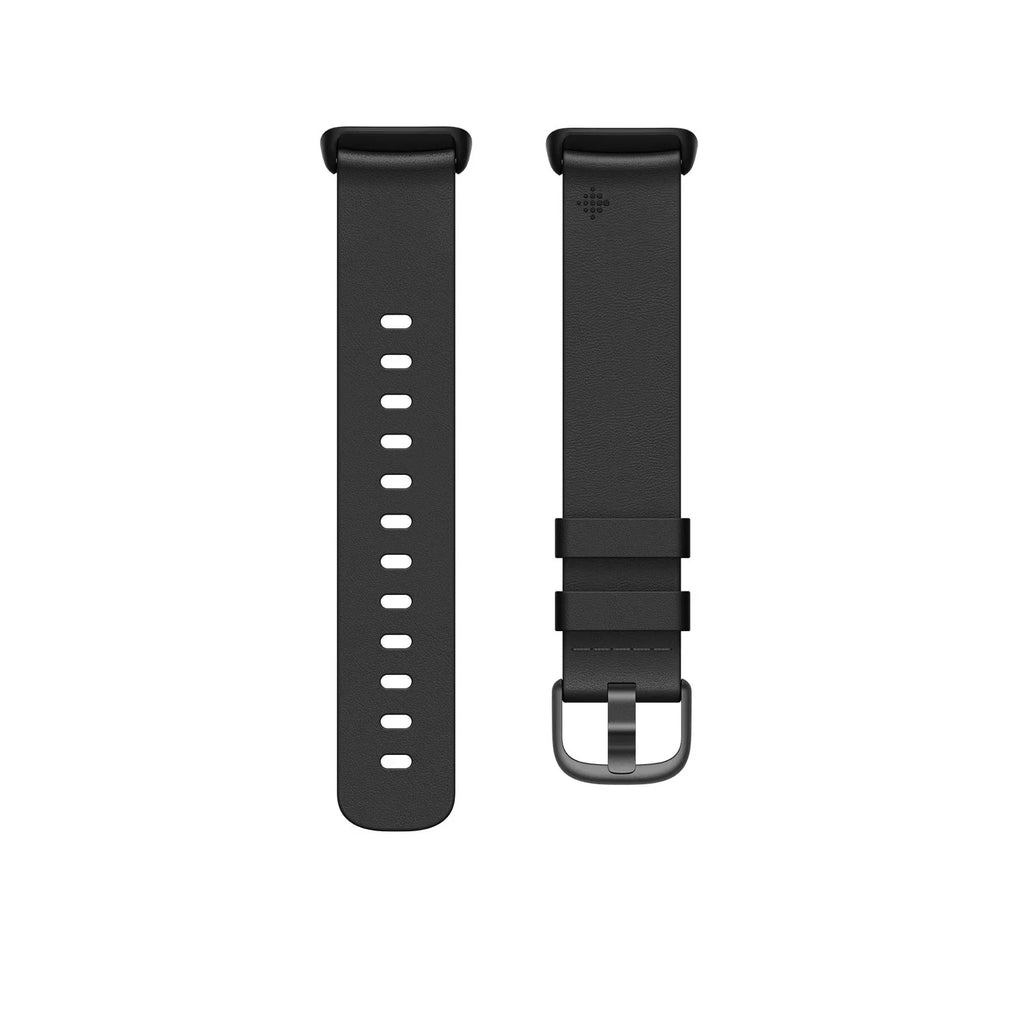 Fitbit - Charge Leather 5 (L) Smartwatch Premium Black Horween Band FB181LBBKL
