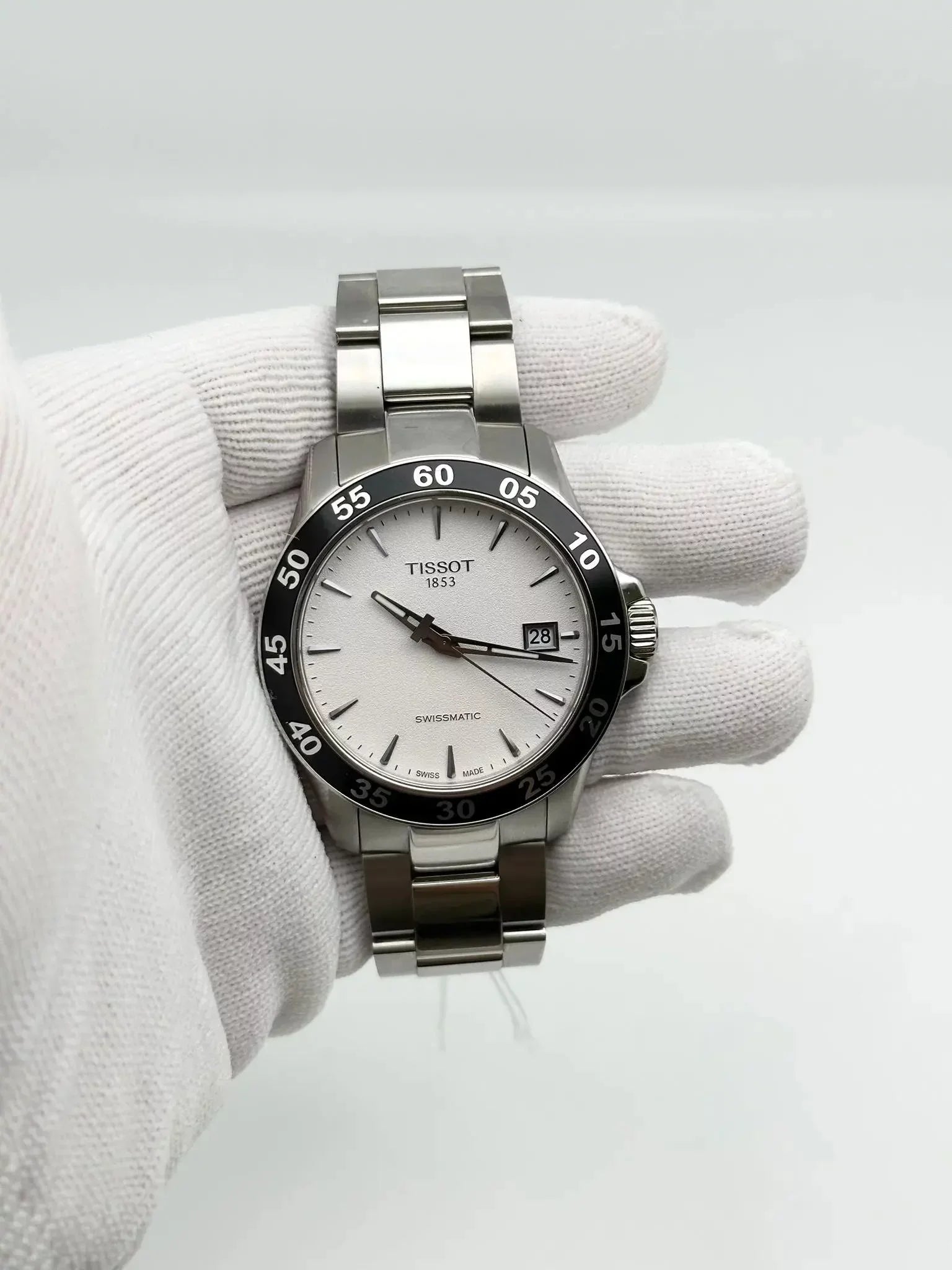 T106.407.11.031.00 Swissmatic Dial Tissot V8 Watch Steel Automatic Men Silver