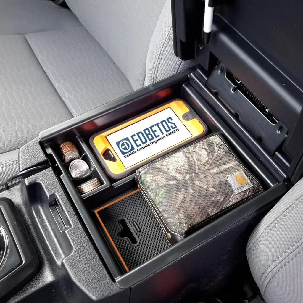 Organizer ABS Insert Console Gen 2022 with EDBETOS 2023 Tray Accessory Center 2020 Trim) 3rd 2021 Toyota Tacoma 2016-2019 Compatible Box Material Armrest (Orange