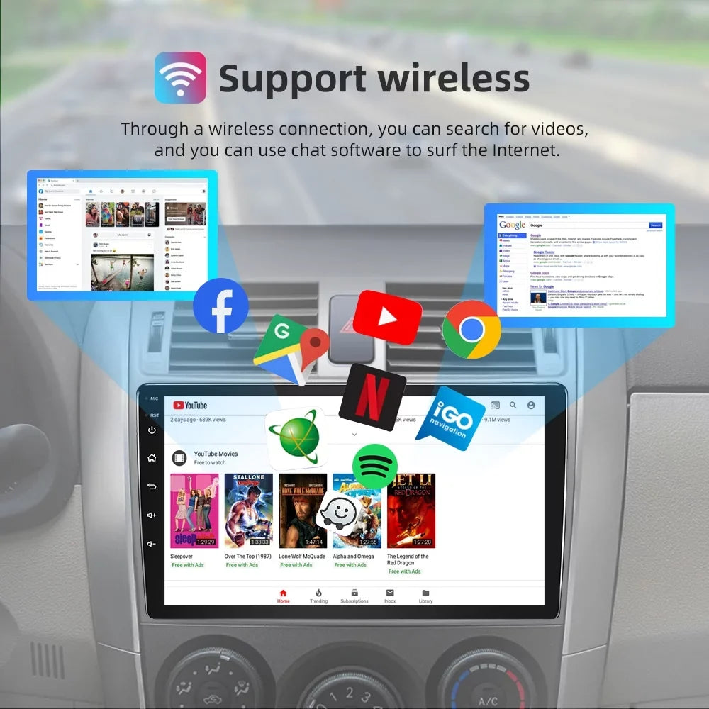 Carplay 2010-2014 Navi Car GPS Radio 2G+32G Ford 10.1" Mustang 11 Stereo For Android