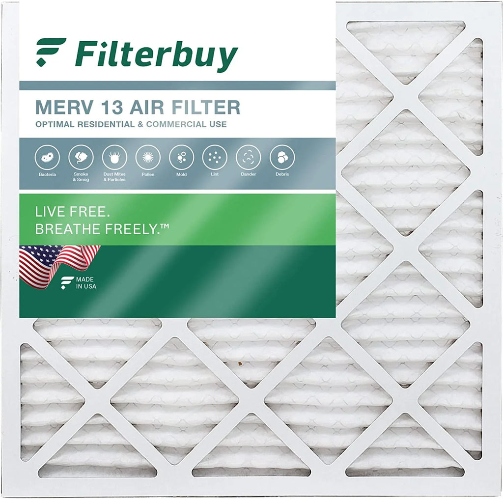 Furnace 13 12x12x2 (1-Pack) MERV HVAC Filters Air AC Filterbuy Pleated