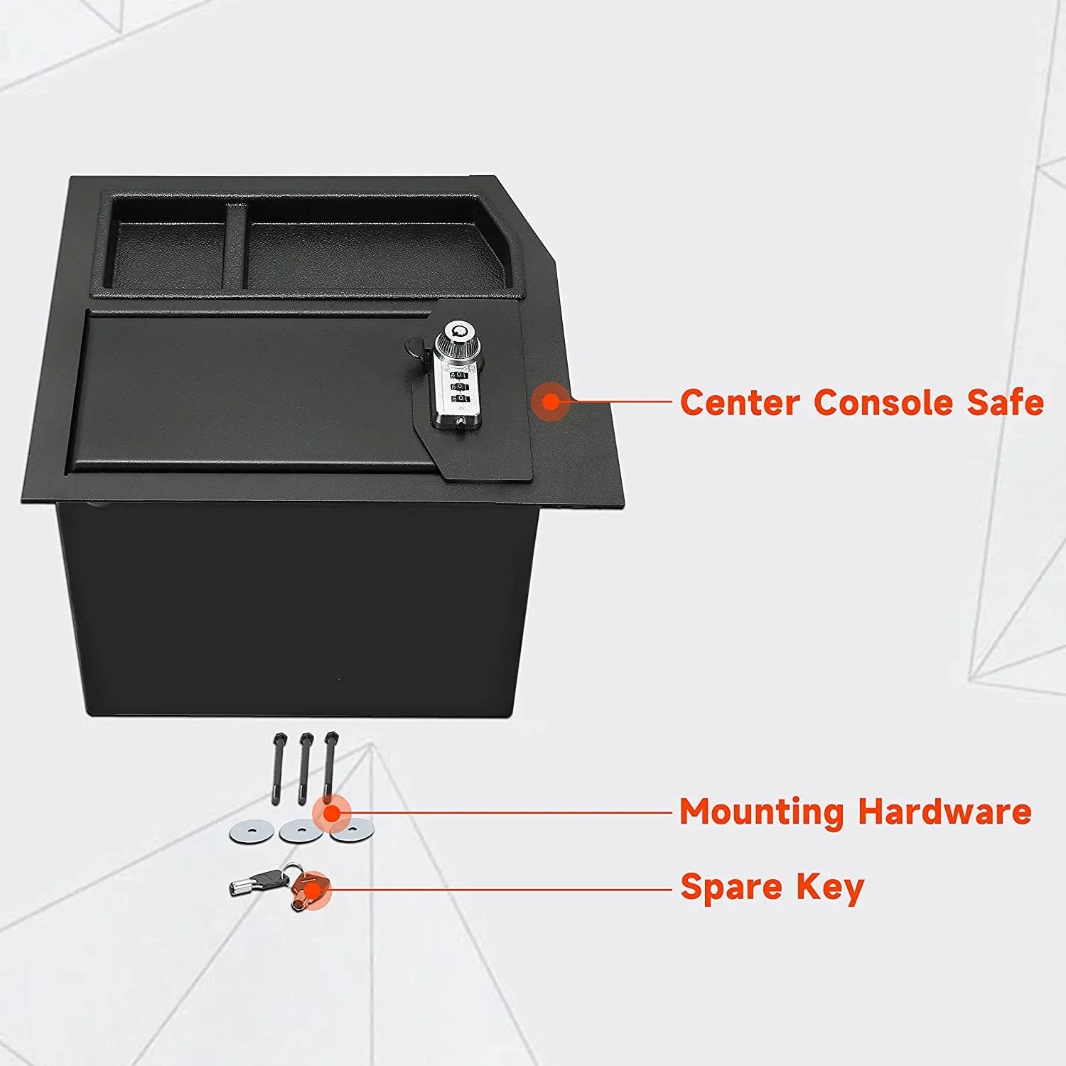 Toyota Vault 2021 Compatible 2008 Console Sequoia Tundra, Storage Safe Gun 2007 2013 Box with KOJEM Toyota - - Center