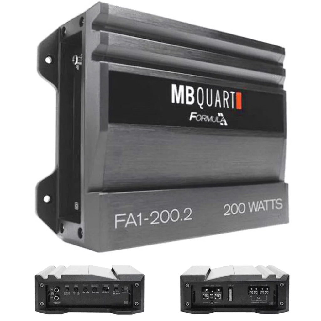 FORMULA Amplifier 200 Watt Amplifier Car Audio MB 2 Bundle Channel Quart FA1-200.2