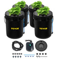 5-Gallon, Grow Pump, System VEVOR Stone & Hydroponic Vegetables Water DWC Indicator Indoor/Outdoor Kit, 4-Bucket Level Air with for Leafy